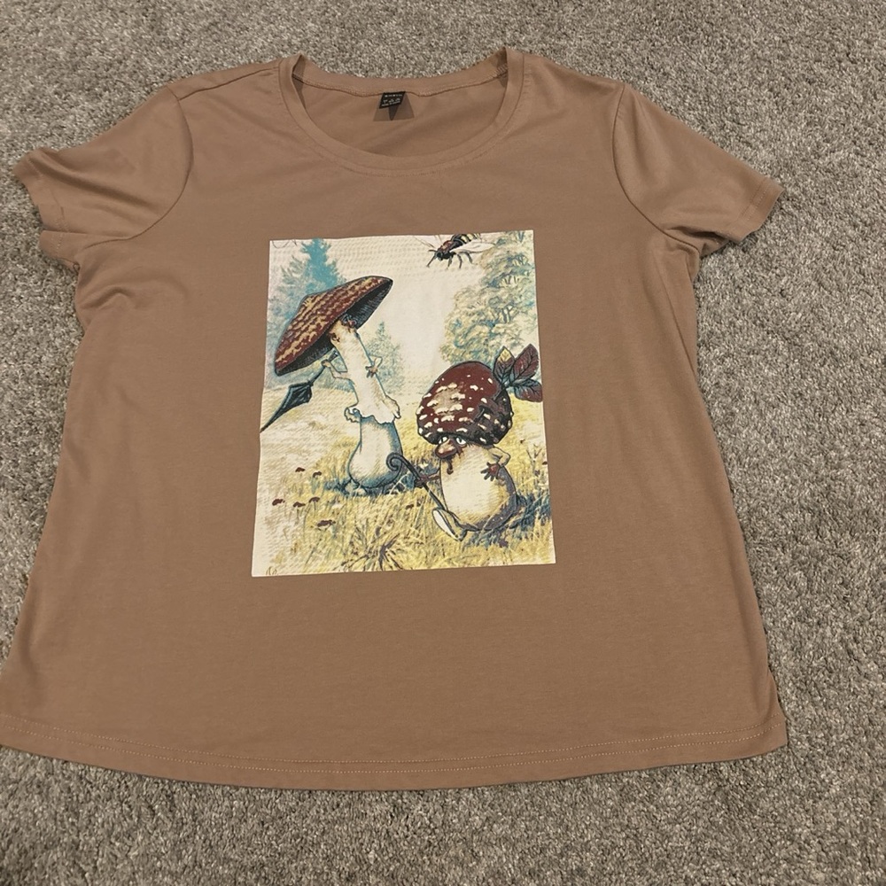 SHEIN cute vintage mushroom shirt